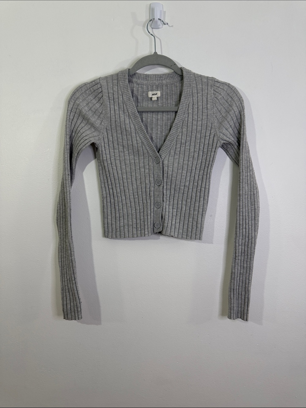 Aerie Cropped Cardigan Sweater